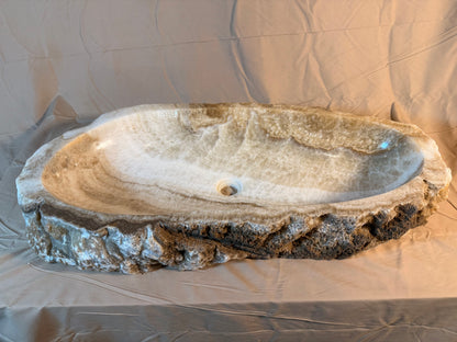 Onyx Stone Vessel Sink, Organic Shape, ON06