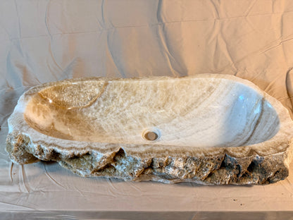 Onyx Stone Vessel Sink, Organic Shape, ON07