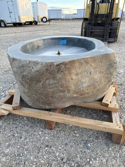 Natural Stone / Real River Boulder Gas Fire Pit RBFP09