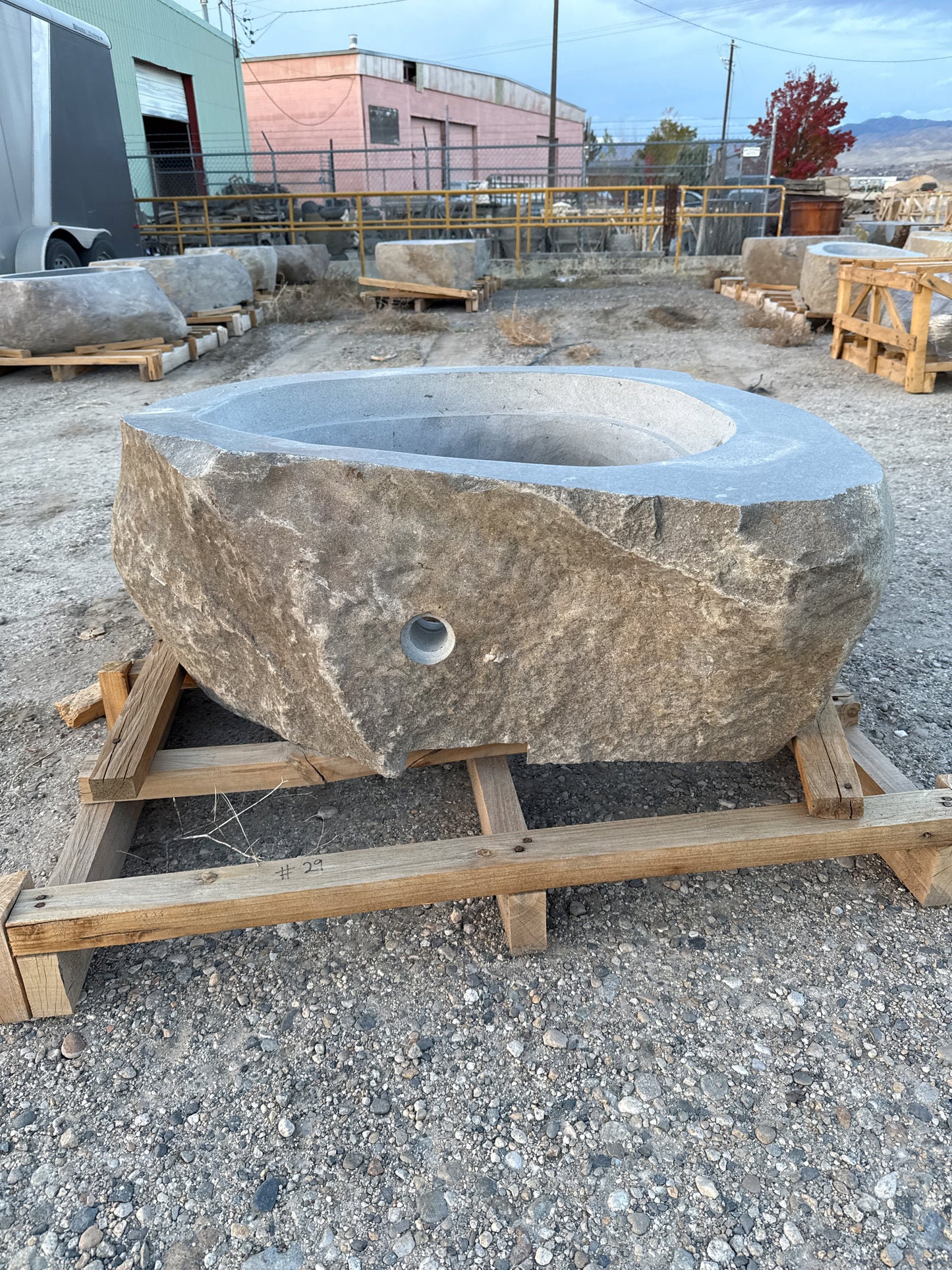 Natural Stone / Real River Boulder Gas Fire Pit RBFP29