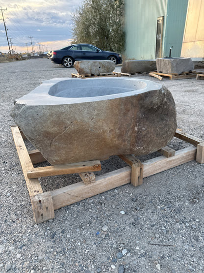 Natural Stone / Real River Boulder Gas Fire Pit RBFP29