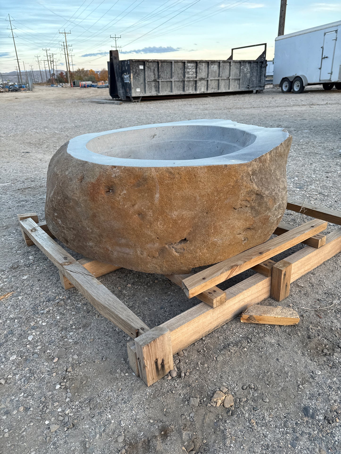 Natural Stone / Real River Boulder Gas Fire Pit RBFP29