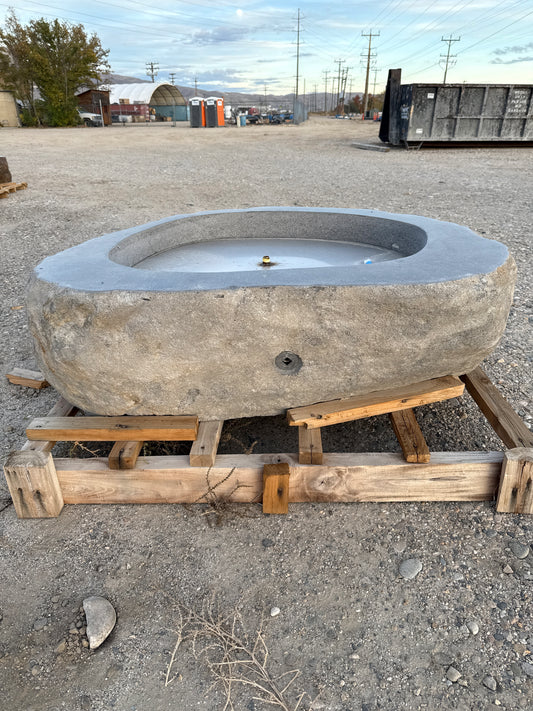 Natural Stone / Real River Boulder Gas Fire Pit RBFP25