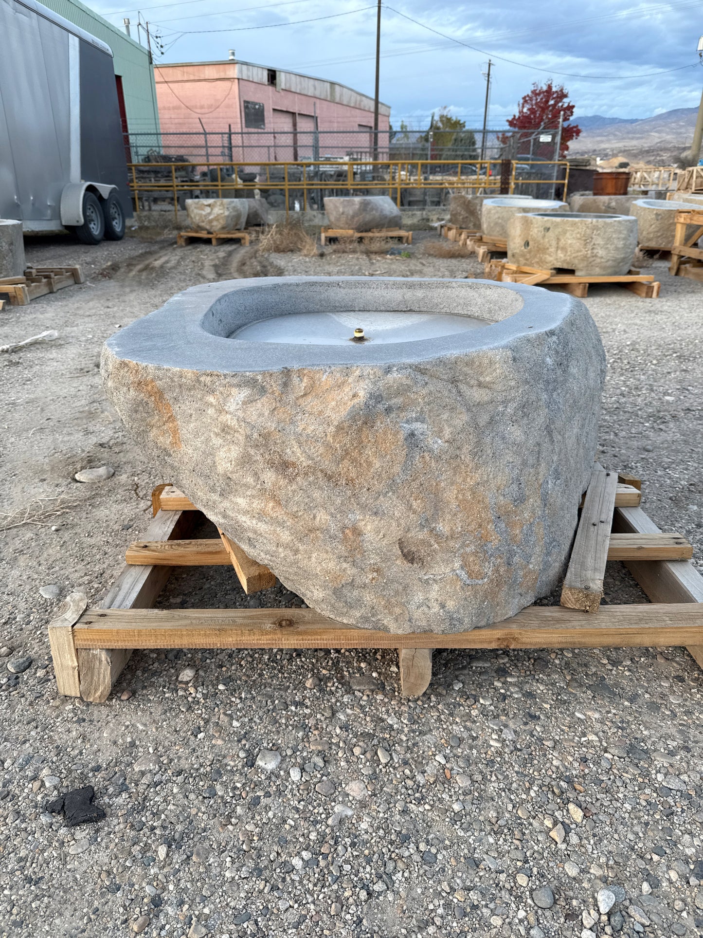 Natural Stone / Real River Boulder Gas Fire Pit RBFP25