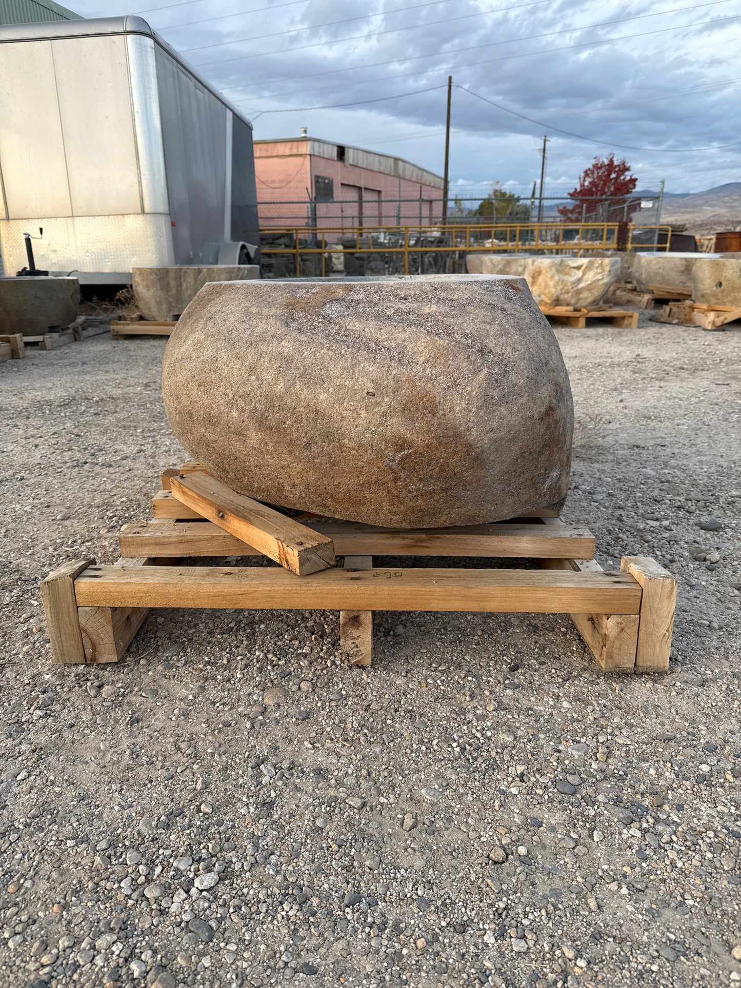 Natural Stone / Real River Boulder Gas Fire Pit RBFP20