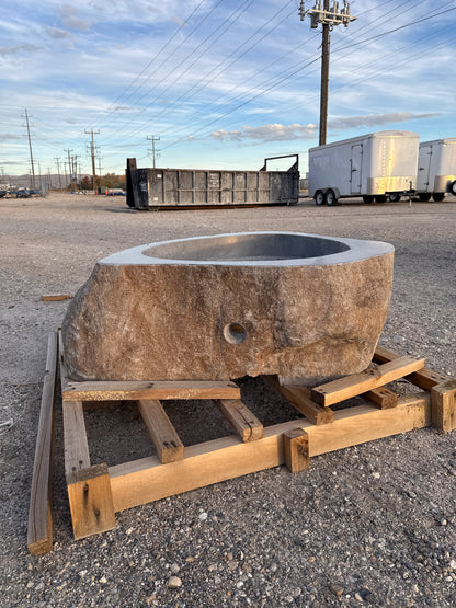 Natural Stone / Real River Boulder Gas Fire Pit RBFP13