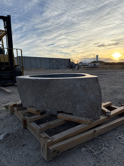 Natural Stone / Real River Boulder Gas Fire Pit RBFP13