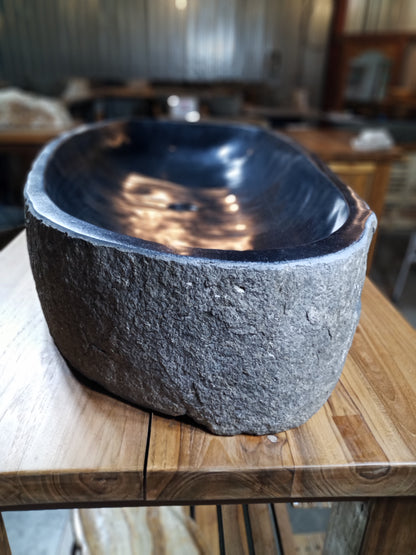 River Boulder / River Rock Stone Vessel Sink, RR11