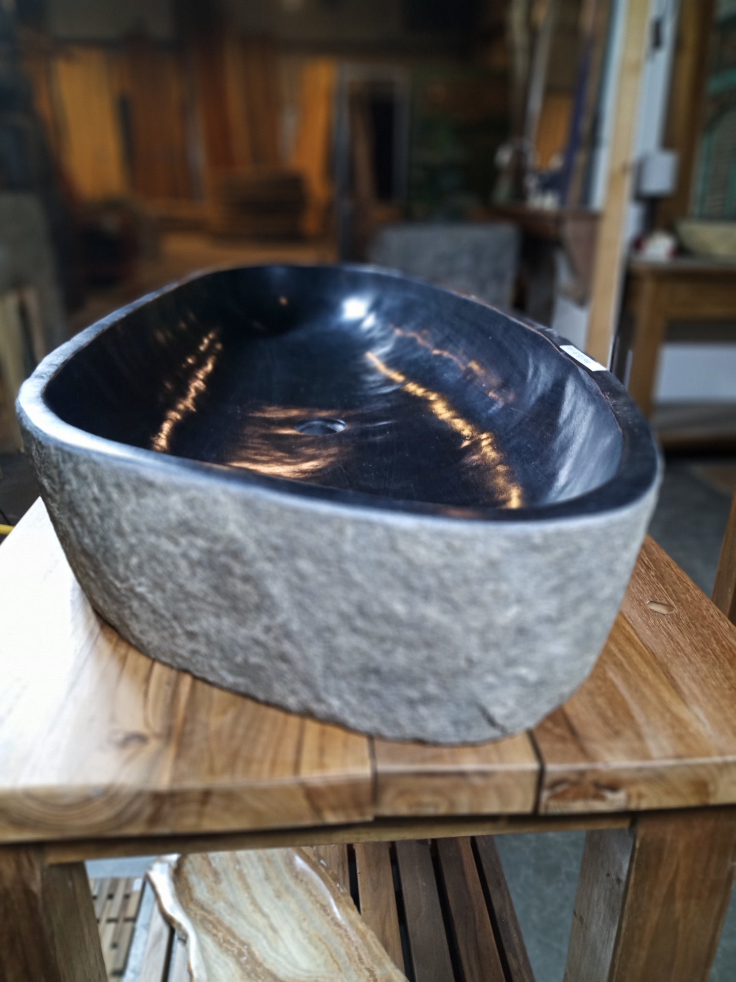 River Boulder / River Rock Stone Vessel Sink, RR11