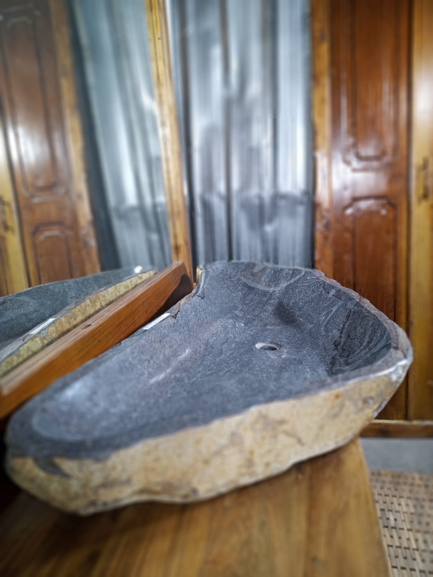 River Boulder / River Rock Stone Vessel Sink, RR14