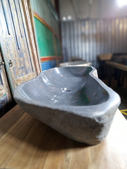 River Boulder / River Rock Stone Vessel Sink, RR15