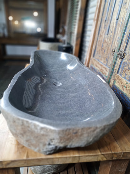 River Boulder / River Rock Stone Vessel Sink, RR15