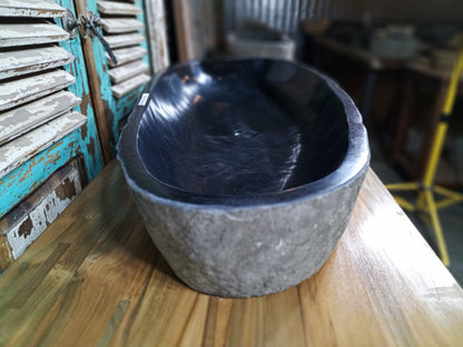 River Boulder / River Rock Stone Vessel Sink, RR18