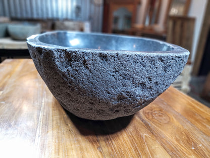 River Boulder / River Rock Stone Vessel Sink, RR1