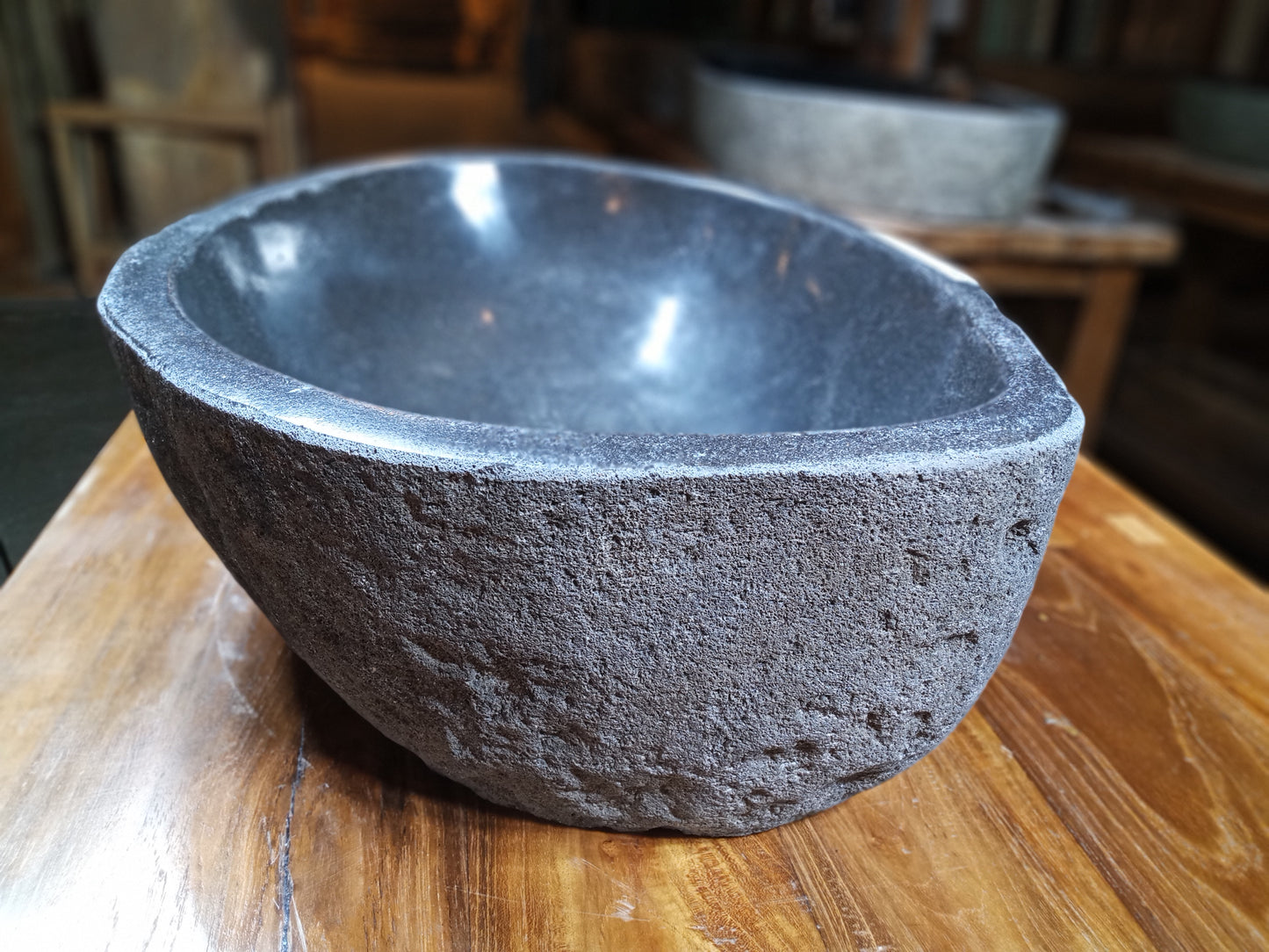 River Boulder / River Rock Stone Vessel Sink, RR1