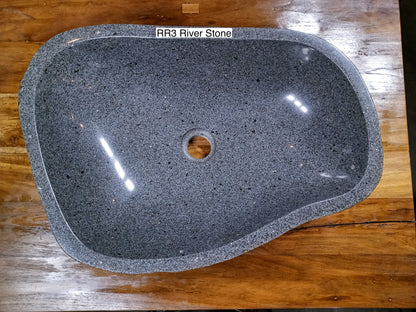 River Boulder / River Rock Stone Vessel Sink, RR3