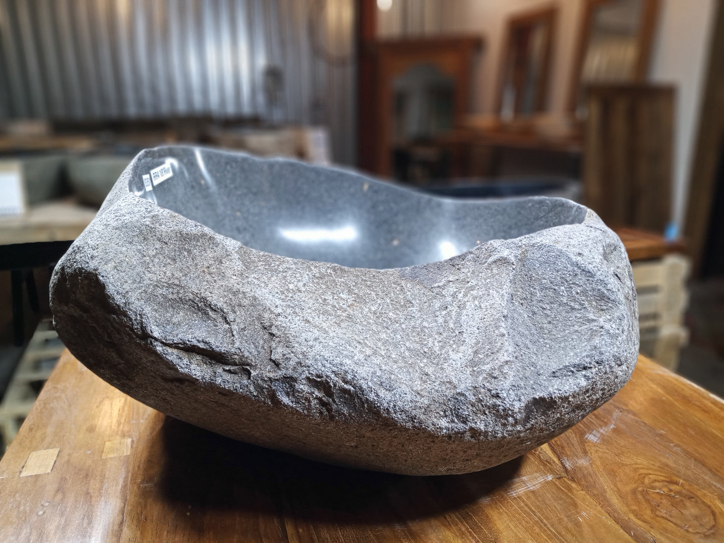 River Boulder / River Rock Stone Vessel Sink, RR4