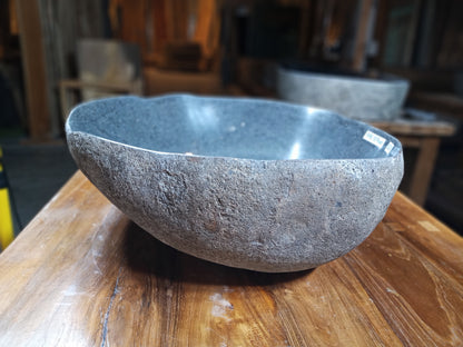 River Boulder / River Rock Stone Vessel Sink, RR6