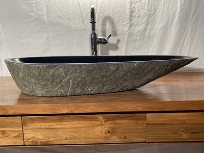 Natural Stone or River Rock or River Boulder bathroom vessel sink