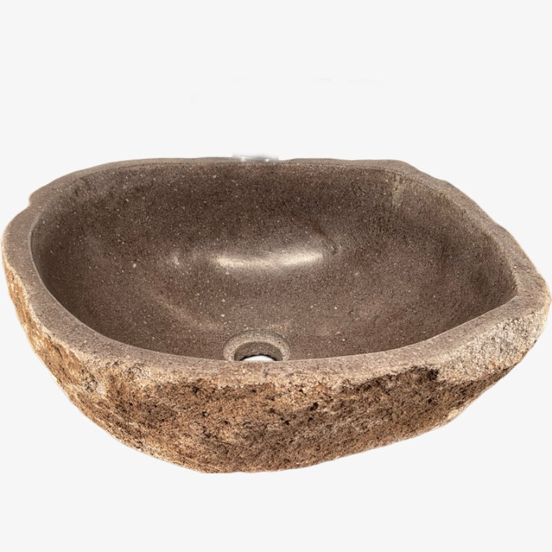 RIVER ROCK BOULDER NATURAL STONE BATHROOM VESSEL SINKS