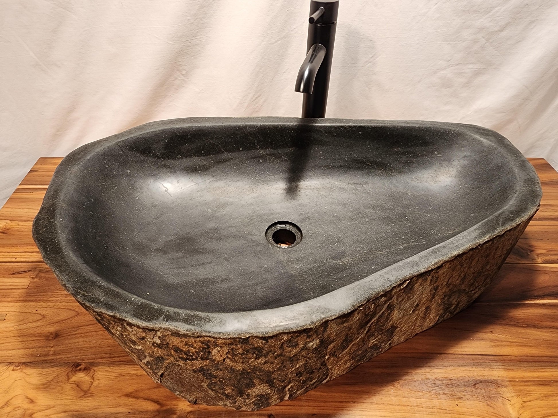 Andesite Natural Stone Vessel Sink Extra Long, ANDXL4 - Impact Imports