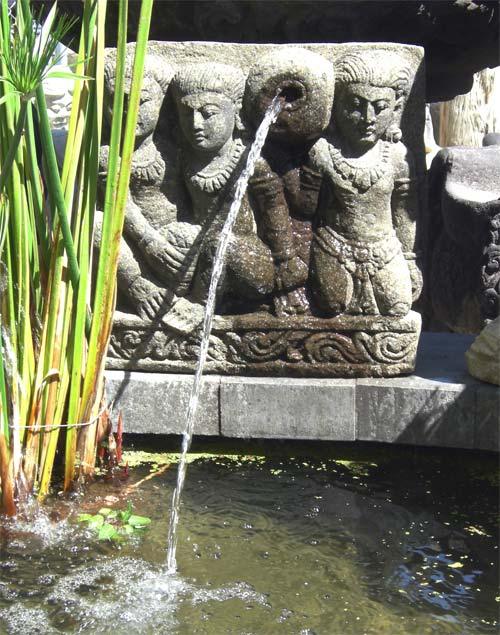 Balinese Princess Water Wall Feature, Hand Carved - Impact Imports