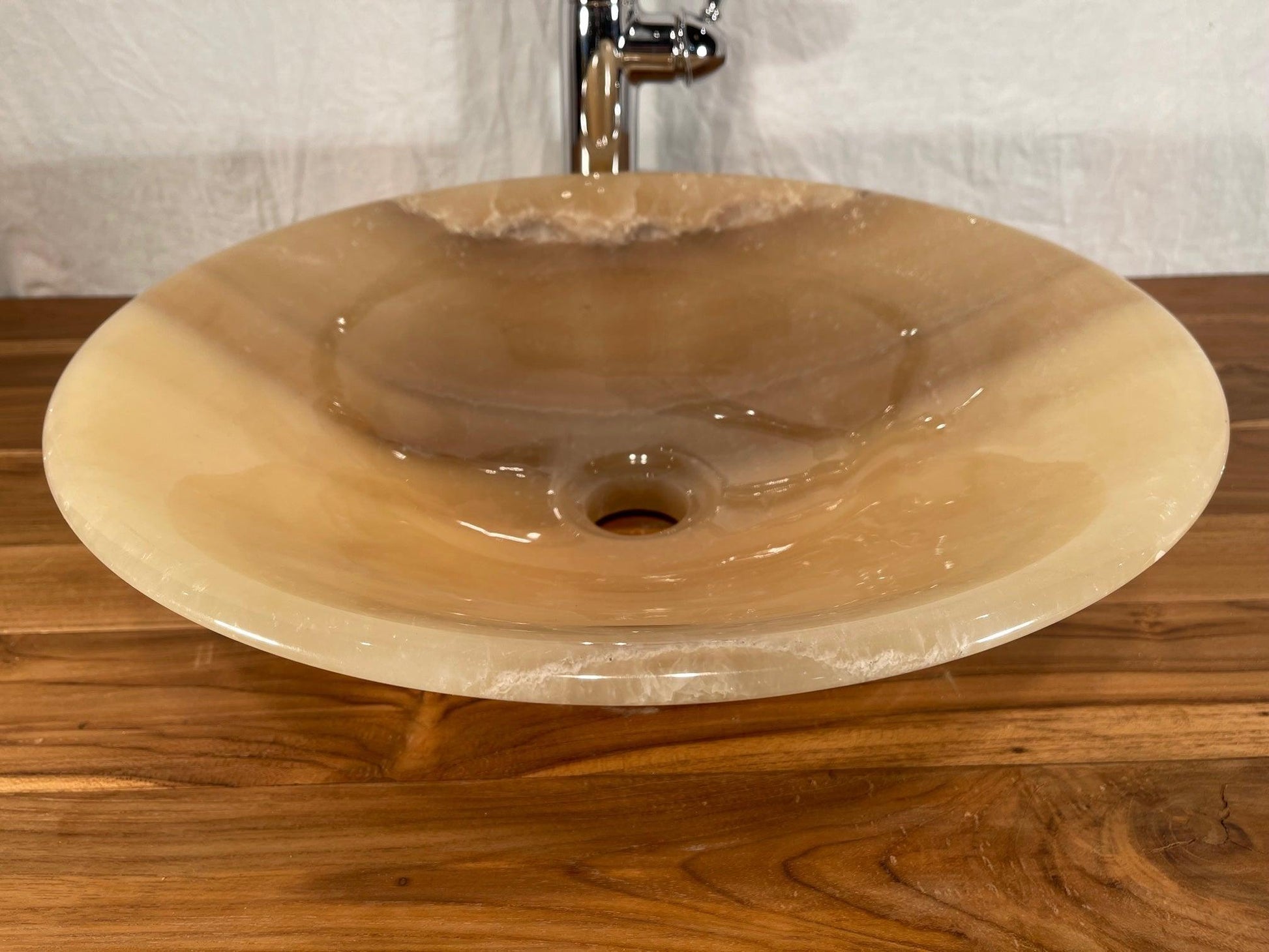 Dark Honey Onyx Stone Vessel Sink, Contemporary, FHO1 - Impact Imports