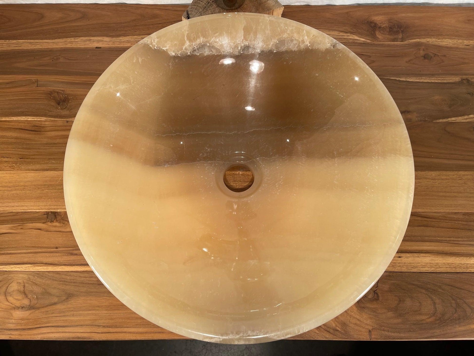 Dark Honey Onyx Stone Vessel Sink, Contemporary, FHO1 - Impact Imports