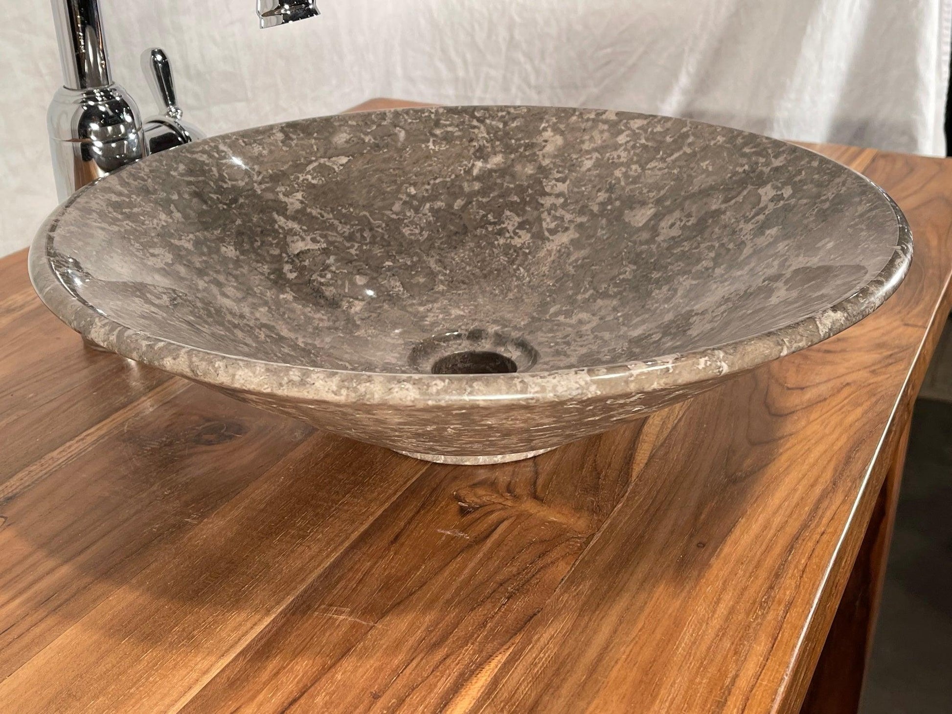 Gray Marble Vessel Sink, Tapered, FGM1 - Impact Imports