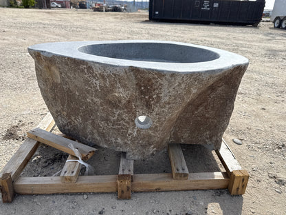 Natural Stone / Real River Boulder Gas Fire Pit RBFP12
