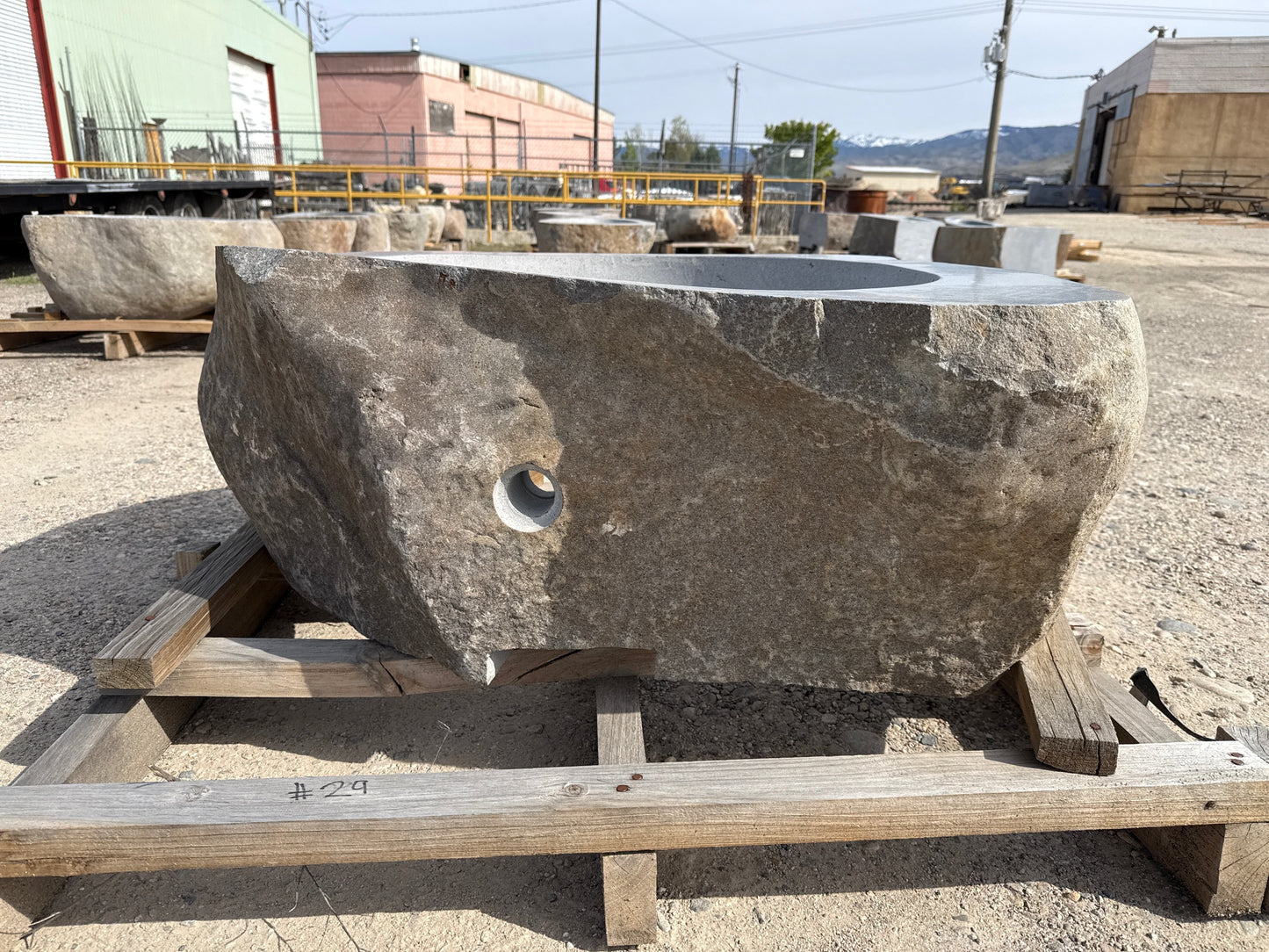 Natural Stone / Real River Boulder Gas Fire Pit RBFP11