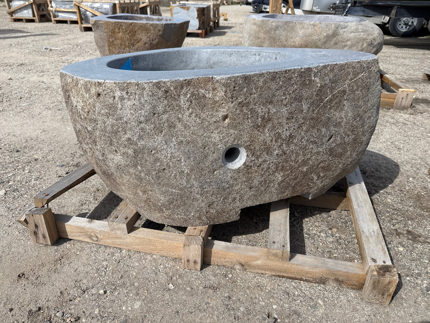 Natural Stone / Real River Boulder Gas Fire Pit RBFP13