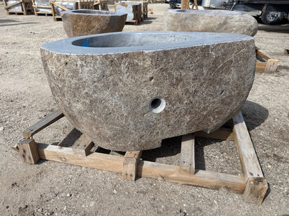 Natural Stone / Real River Boulder Gas Fire Pit RBFP13