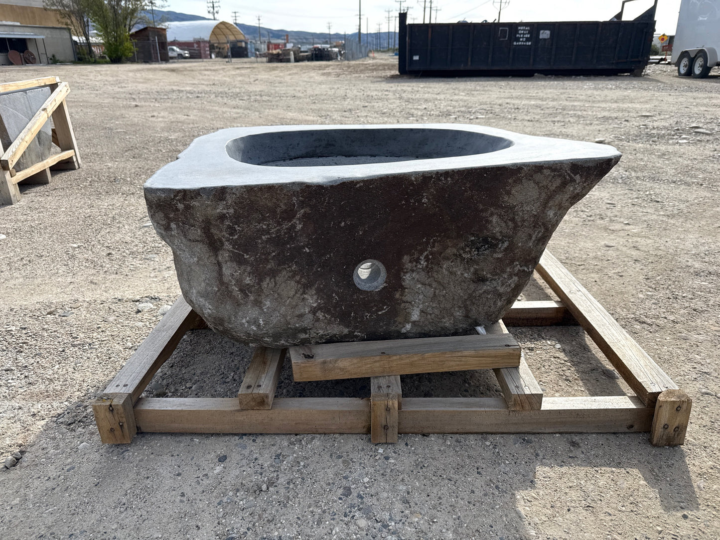 Natural Stone / Real River Boulder Gas Fire Pit RBFP02