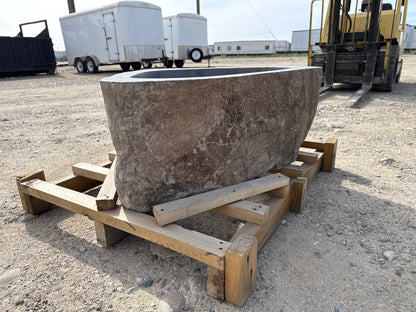 Natural Stone / Real River Boulder Gas Fire Pit RBFP08