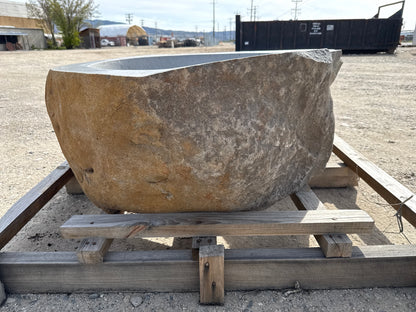 Natural Stone / Real River Boulder Gas Fire Pit RBFP11