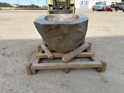 Natural Stone / Real River Boulder Gas Fire Pit RBFP01