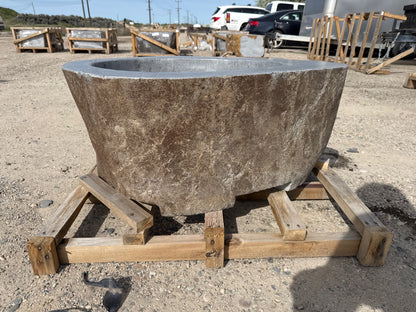 Natural Stone / Real River Boulder Gas Fire Pit RBFP12