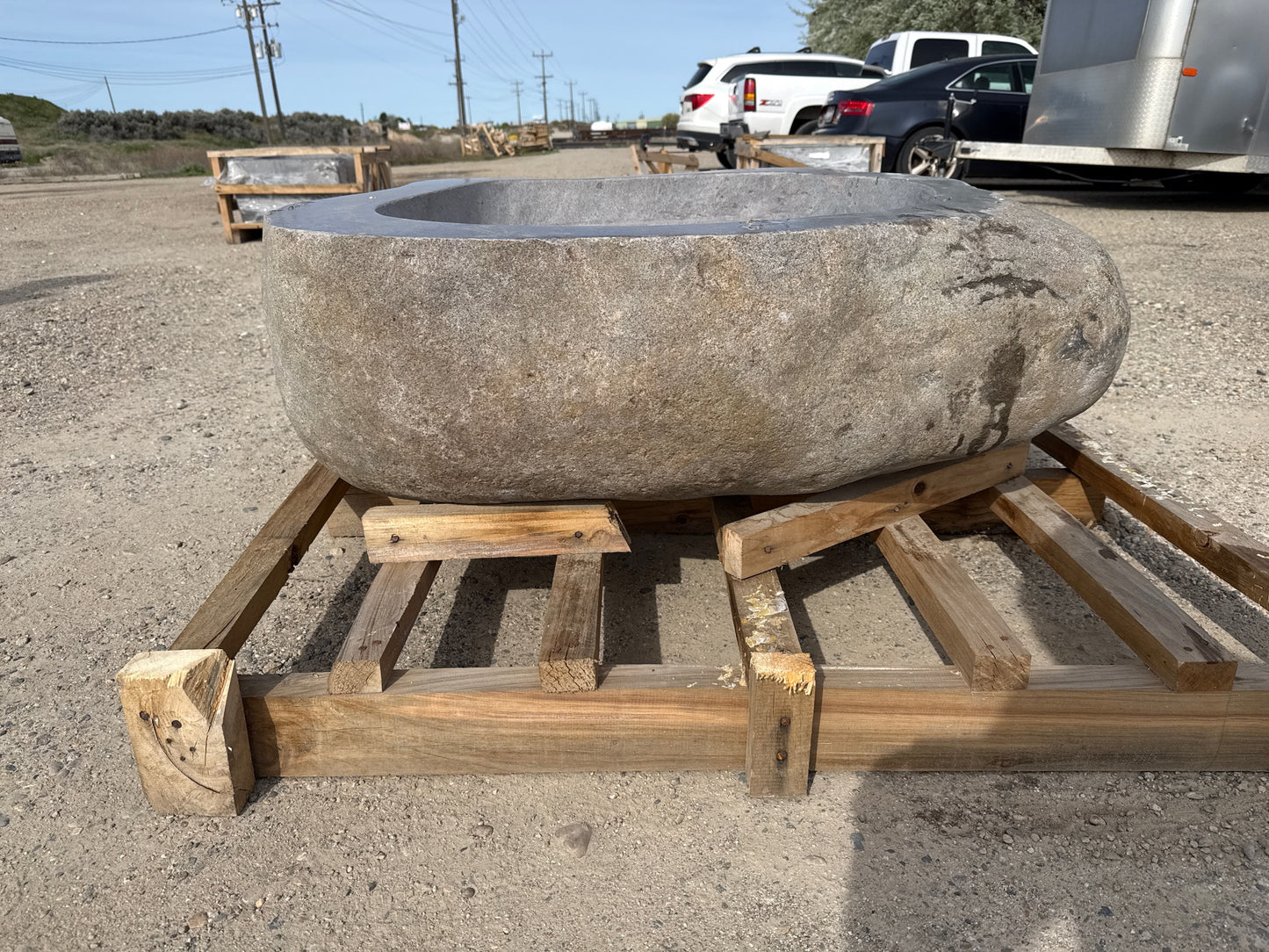 Natural Stone / Real River Boulder Gas Fire Pit RBFP05