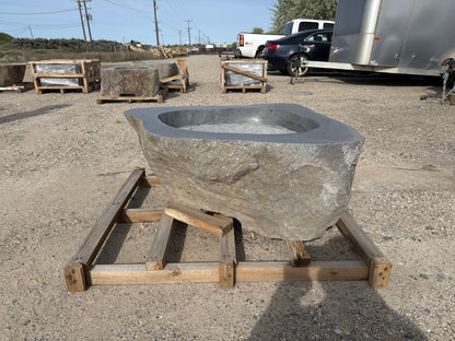 Natural Stone / Real River Boulder Gas Fire Pit RBFP02