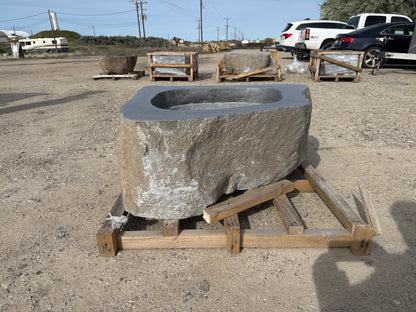 Natural Stone / Real River Boulder Gas Fire Pit RBFP03