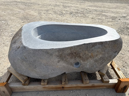 Natural Stone / Real River Boulder Gas Fire Pit RBFP09