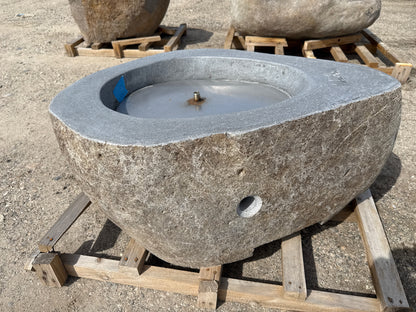 Natural Stone / Real River Boulder Gas Fire Pit RBFP13