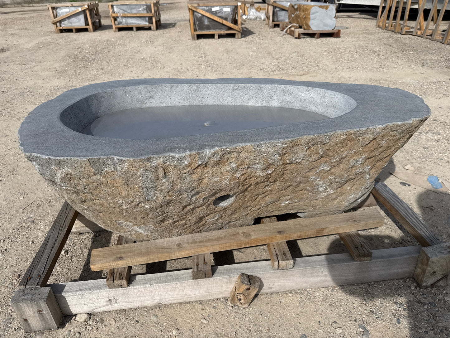 Natural Stone / Real River Boulder Gas Fire Pit RBFP10