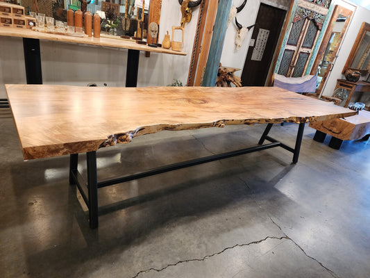 Live Edge Silver Maple Dining Table - Impact Imports