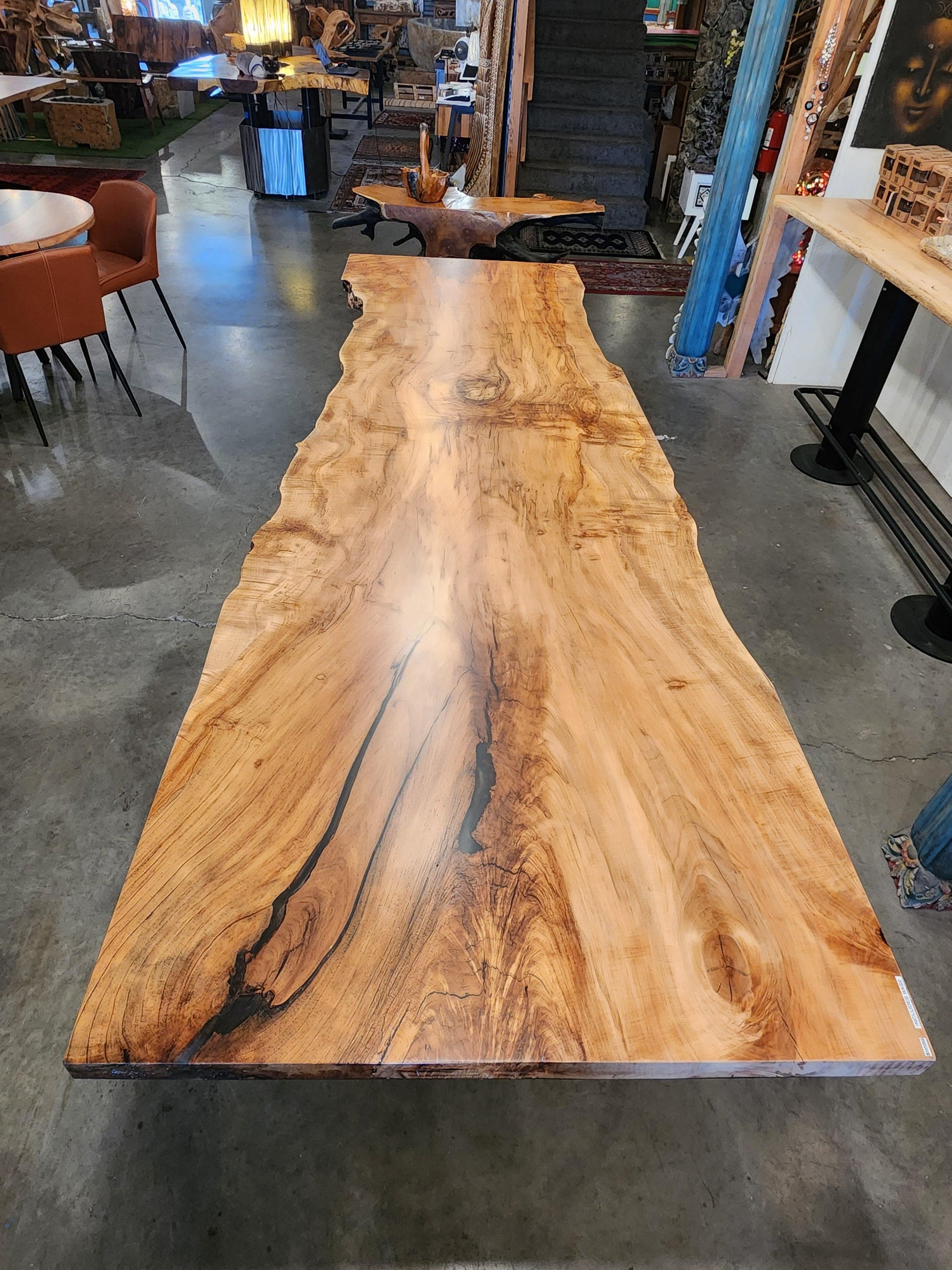 Live Edge Silver Maple Dining Table - Impact Imports