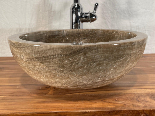 Mixed Brown Onyx Stone Vessel Sink Bowl, MBOB1 - Impact Imports