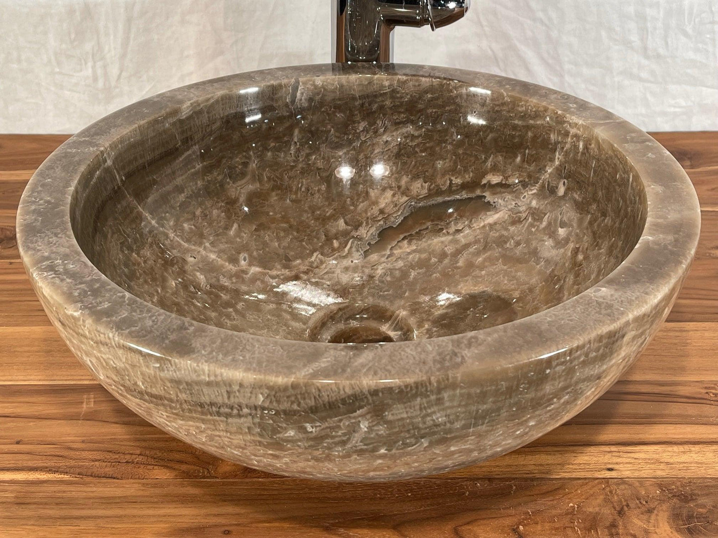 Mixed Brown Onyx Stone Vessel Sink Bowl, MBOB1 - Impact Imports