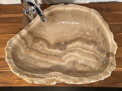 Mixed Brown Onyx Stone Vessel Sink, MBO4 - Impact Imports