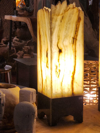 Natural Onyx Stone Lamp - OL2 - Impact Imports